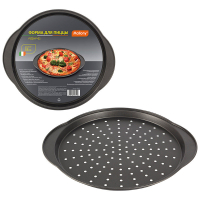 Форма для пиццы PIZZA P-02, диам 33 см (с ручками)