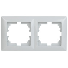 Рамка на 2 поста, 4-502-01 Intro СУ, Solo, белый 10/400