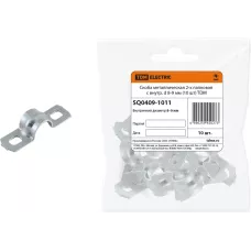 Скоба металлическая 2-х лапковая с внутр. d 8-9 мм (10 шт) TDM /мин.пар.10шт Скоба металлическая 2-х лапковая с внутр. d 8-9 мм (10 шт) TDM /мин.пар.10шт