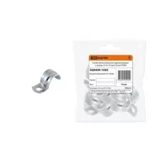 Скоба металлическая однолапковая с внутр. d 14-15 мм (10 шт) TDM /крат.10шт Скоба металлическая однолапковая с внутр. d 14-15 мм (10 шт) TDM /крат.10шт