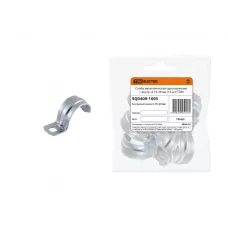 Скоба металлическая однолапковая с внутр. d 19-20 мм (10 шт) TDM /крат.10шт Скоба металлическая однолапковая с внутр. d 19-20 мм (10 шт) TDM /крат.10шт