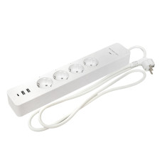 Умный удлинитель 1,8м, 4 гн с/з+USB*3+Type-C EKF Connect PRO Wi-Fi