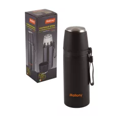 Термос NERO 0,35 л с чашкой из нержавеющей стали силиконовым ремешком 1/12 Термос NERO 0,35 л с чашкой из нержавеющей стали силиконовым ремешком 1/12