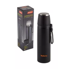 Термос NERO 0,5л с чашкой  из нержавеющей стали силиконовым ремешком 1/12