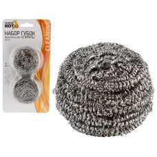 Набор губок металлических SM-01/2, спираль, блистер 2 шт. 2/12