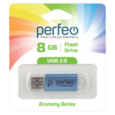 Perfeo USB флэш-диск 8GB E01 Blue economy series/10