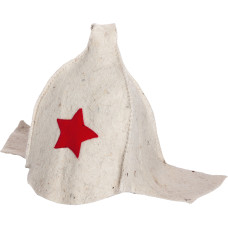 Шапка "Будёновка" белая "Hot Pot" , войлок 100%