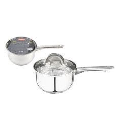 Ковш Mediano, объем 1,9 л, диа 16 см, из нерж стали с крышкой, ручки из нерж стали Mallony