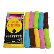 Набор салфеток из микрофибры 30х30см (10шт.) 1/40 АкваМаг Набор салфеток из микрофибры 30х30см (10шт.) 1/40 АкваМаг