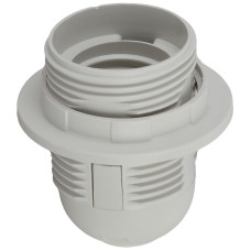 Патрон Е27 с кольцом, пластик, белый (x50) /мин.пар.5шт