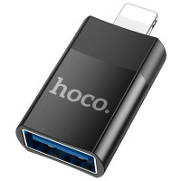 hoco Адаптер UA17 Lightning - USB 2.0, черный 1/37/370 hoco Адаптер UA17 Lightning - USB 2.0, черный 1/37/370