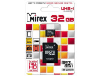 Карта памяти microSDHC с адаптером MIREX 32GB (class 10) 13613-AD10SD32