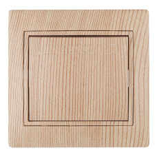 Выключатель, 10А-250В, 1-101-11  Intro СУ, Plano, сосна 10/200