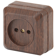 Розетка 2P, 16А-250В, 2-201-10  Intro ОУ, Quadro, венге 10/200