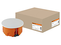 Распаячная коробка TDM СП D80х40мм, крышка, пл. лапки, IP20 /175