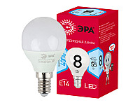 ЭРА Лампа светодиодная RED LINE LED P45-8W-840-E14 R E14 / Е14 8 Вт шар нейтральный белый свет