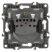 Розетка 2P+E Schuko со шторками, 16A-250В, IP20, 12-2102-12 ЭРА Эра12, графит 10/100