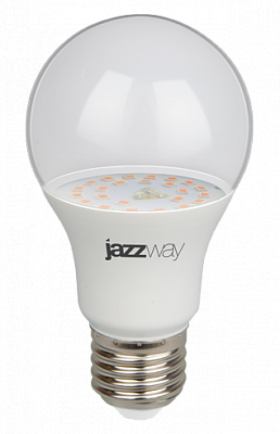 Jazzway Лампа светодиодная PPG A60 Agro  9w CLEAR E27 IP20 (для растений)