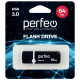 Perfeo USB 3.0 флеш-диск 64GB C08 Black 10/100