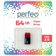 Perfeo USB флэш-диск 64GB M04 Red 10/100