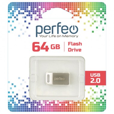 Perfeo USB флэш-диск 64GB M05 Metal Series /10