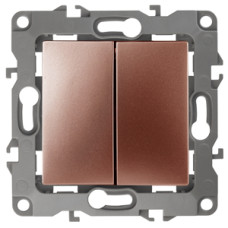 Переключатель двойной, 10АХ-250В, Эра12, 12-1106-14 ЭРА медь 10/100 ЦЕНА ▼