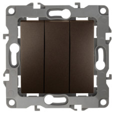 Выключатель тройной, 10АХ-250В, Эра12, 12-1107-13 ЭРА бронза 10/100 ЦЕНА▼ Выключатель тройной, 10АХ-250В, Эра12, 12-1107-13 ЭРА бронза 10/100 ЦЕНА▼