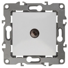 Розетка TV одиночная, Эра12, 12-3101-01 ЭРА белый 10/100