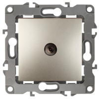 Розетка TV одиночная, Эра12, 12-3101-04 ЭРА шампань 10/100 ЦЕНА ▼