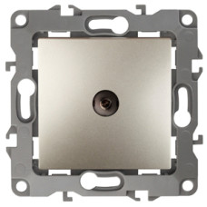 Розетка TV одиночная, Эра12, 12-3101-04 ЭРА шампань 10/100 ЦЕНА ▼