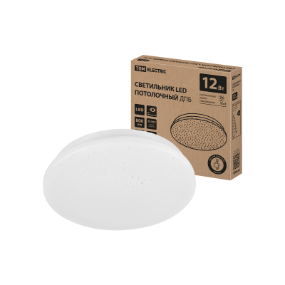 Светильник LED потолочный ДПБ 02, 12 Вт, 6000 К, Звездное небо, TDM