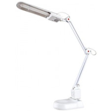 Настольный светильник Camelion KD-017А C01 230V 11W, в к-те база+струбцина, белый 6/240