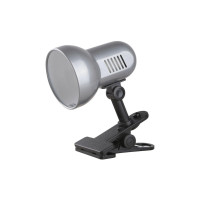 Настольный светильник Camelion Н-035 C03 220V 40W Е27, прищепка метал., серебро 12/480