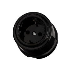 Розетка 2П+З 16А 250В черная «Виви» TDM 6/36