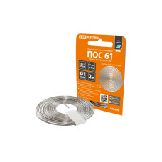 Припой ПОС 61, трубка с канифолью, ГОСТ 21931-76, Ø1 мм, 2 м, спираль, серия "Алмаз" TDM 1/600 Припой ПОС 61, трубка с канифолью, ГОСТ 21931-76, Ø1 мм, 2 м, спираль, серия "Алмаз" TDM 1/600