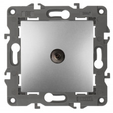 Розетка TV одиночная, IP20, Эра Elegance, 14-3101-03 ЭРА алюминий 10/100 ЦЕНА ▼