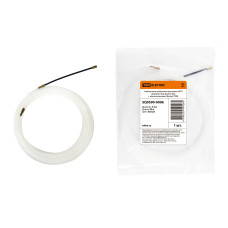 Нейлоновая кабельная протяжка НКП диаметр 3мм длина 30м с наконечниками (белая) TDM 5/15