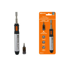 Паяльник автономный газовый ПАГ-1, (3 наконечника: жало, резак, фен), 12 мл "Алмаз" TDM 1/100