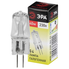 ЭРАl Лампа галогенная JD 40W G4 220V (без рефлектора, 2000 часов) прозрачная 1/100 ЭРАl Лампа галогенная JD 40W G4 220V (без рефлектора, 2000 часов) прозрачная 1/100