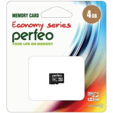 Карта памяти micro SDHC PERFEO 16GB (Class 10) (w/o Adapter) ECONOMY  series  10/100