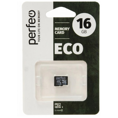 Карта памяти micro SDHC PERFEO 16GB (Class 10) (w/o Adapter) ECONOMY  series  10/100