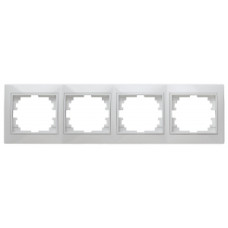 Рамка на 4 поста гор.,1-504-01  Intro  СУ, Plano, белый 14/140