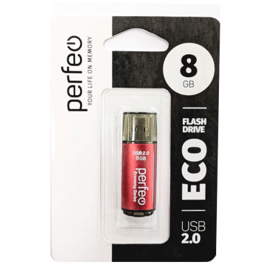 Perfeo USB флэш-диск 8GB E04 Red economy series
