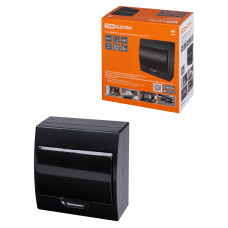 Бокс TDM ЩРН-П IP41, 8 модулей, навесной пластик, Антрацит 1/20