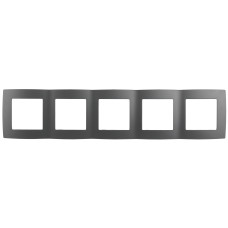 Рамка на 5 постов, Эра12, 12-5005-12 ЭРА графит 10/100 ЦЕНА▼