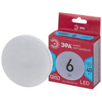 ЭРА Лампа светодиодная RED LINE LED GX-6W-840-GX53 R 6 Вт таблетка нейтральный белый свет 3/100