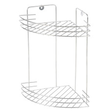 Полка угловая двухъярусная Vento 19*19*30 см хром