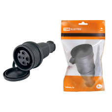 Разъем с заглушкой каучук 3Р+РЕ 32А 380В IP44 TDM ЦЕНА▼ Разъем с заглушкой каучук 3Р+РЕ 32А 380В IP44 TDM ЦЕНА▼