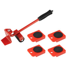 Набор для перемещения мебели, в наборе: 4 тележки + домкрат 1/20 Набор для перемещения мебели, в наборе: 4 тележки + домкрат 1/20