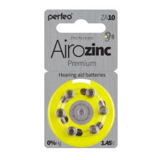 Батарейка Perfeo ZA10/6BL Airozinc Premium для слухового аппарата 6/60/600 Батарейка Perfeo ZA10/6BL Airozinc Premium для слухового аппарата 6/60/600